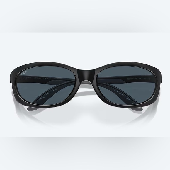 Costa Fathom, Matte Black, Gray Polarized Polycarbonate Sunglasses, NIB, Large - Picture 2 of 15